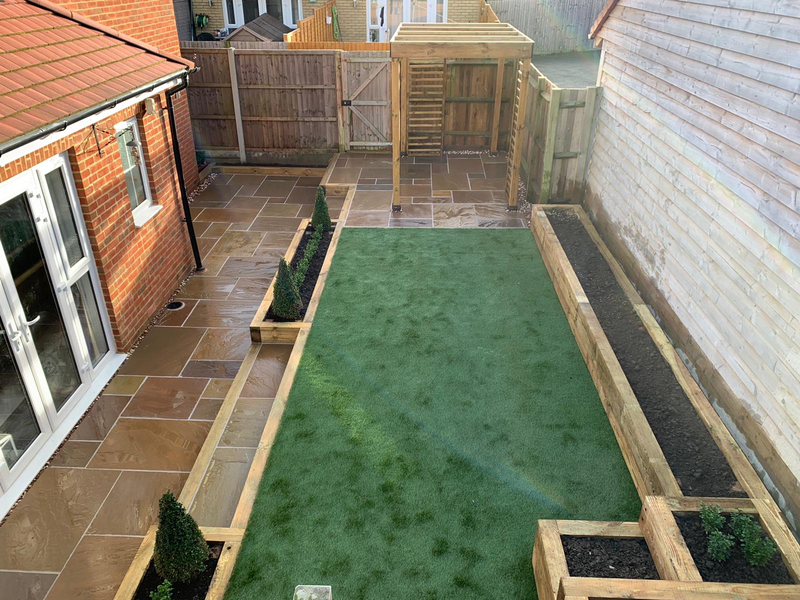 Birds Eye View of completed garden