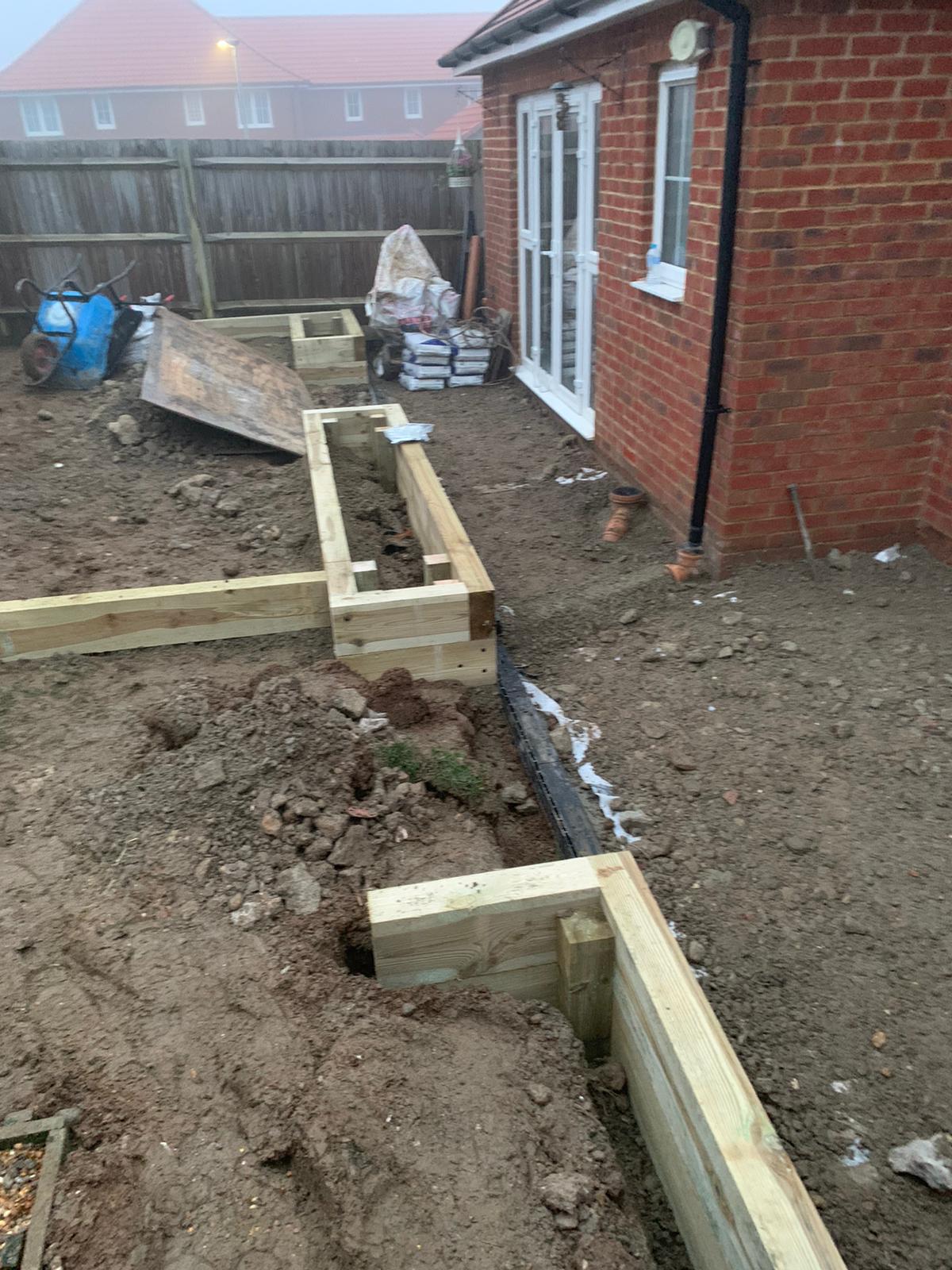 Garden taking shape Admire Landscapes based in Faversham