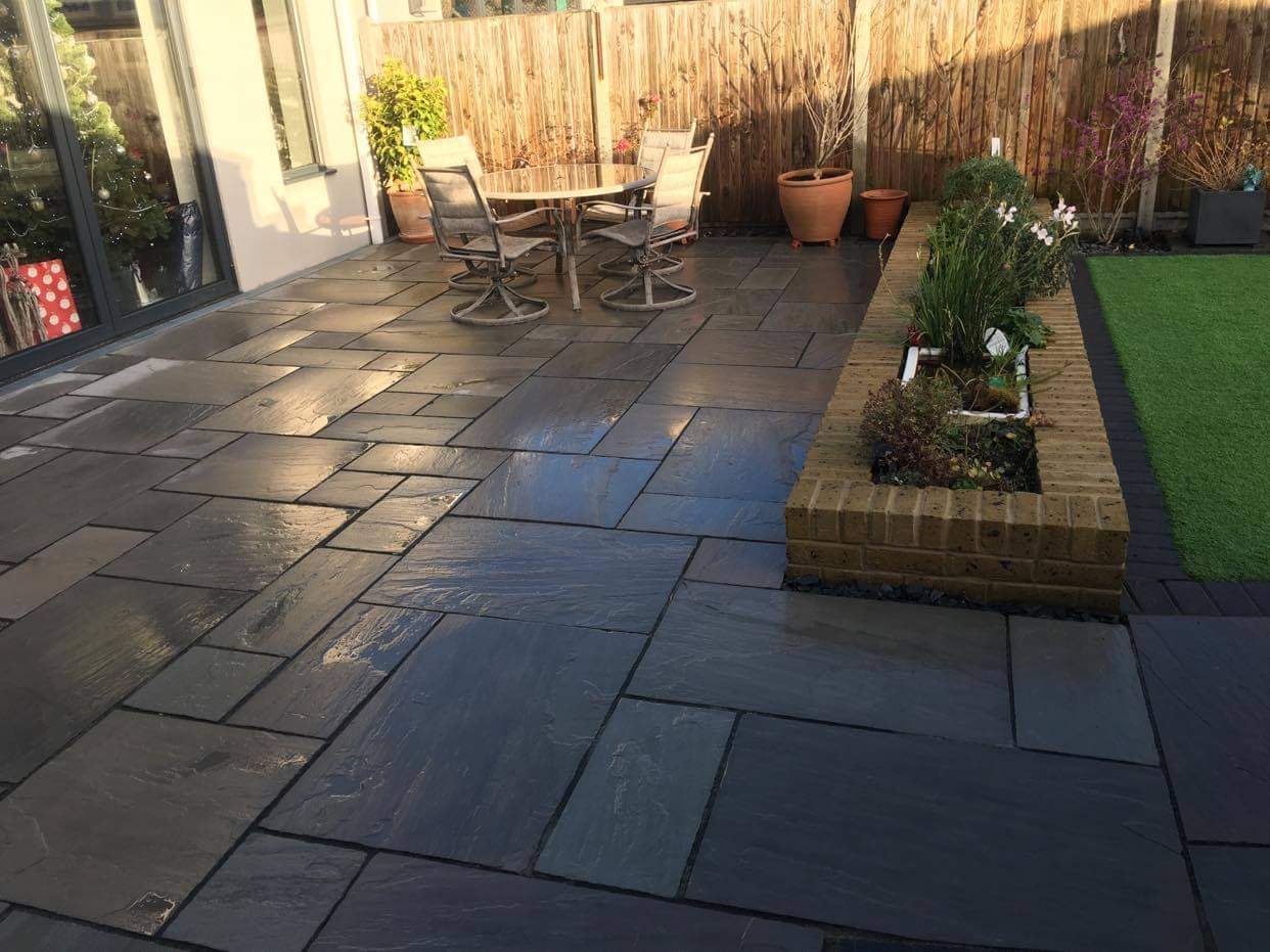 Artificial grass with paving by Admire Landscapes