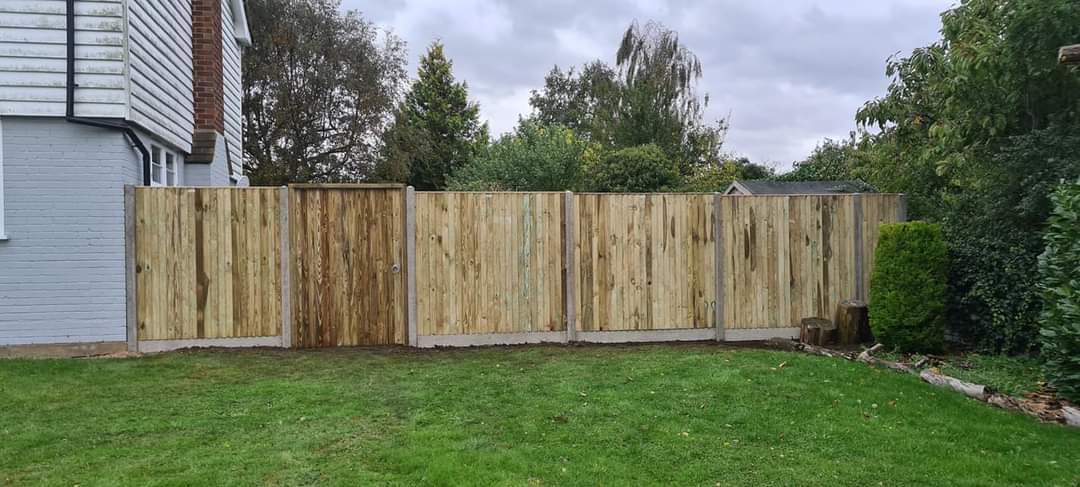 Patio and fencing