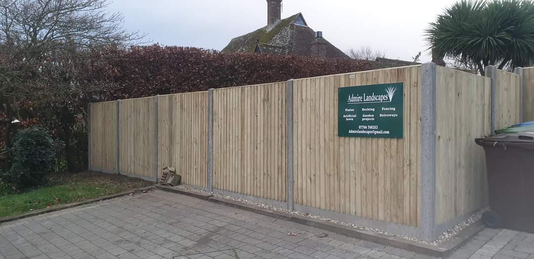 Patio and fencing