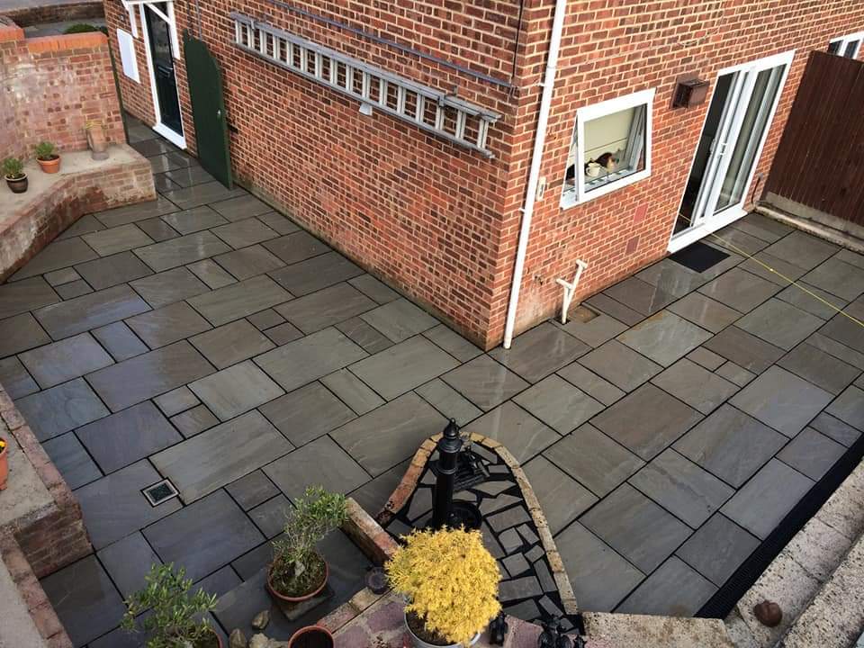 Completed patio area by Admire Landscape