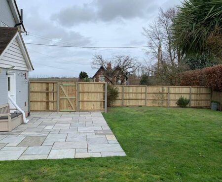 New fencing panels in garden by Admire Landscapes